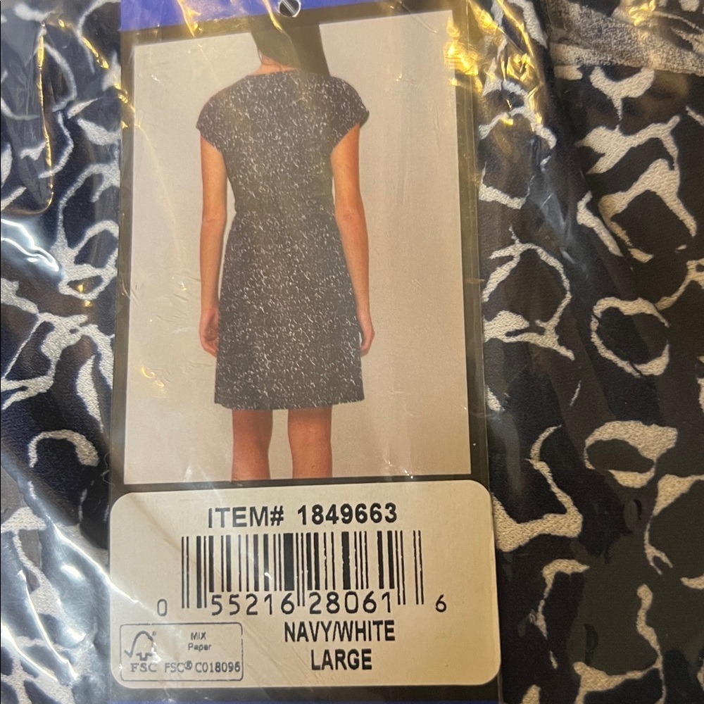 New Nicole Miller‎ Women's Faux Wrap Dress S blue - Picture 5 of 5